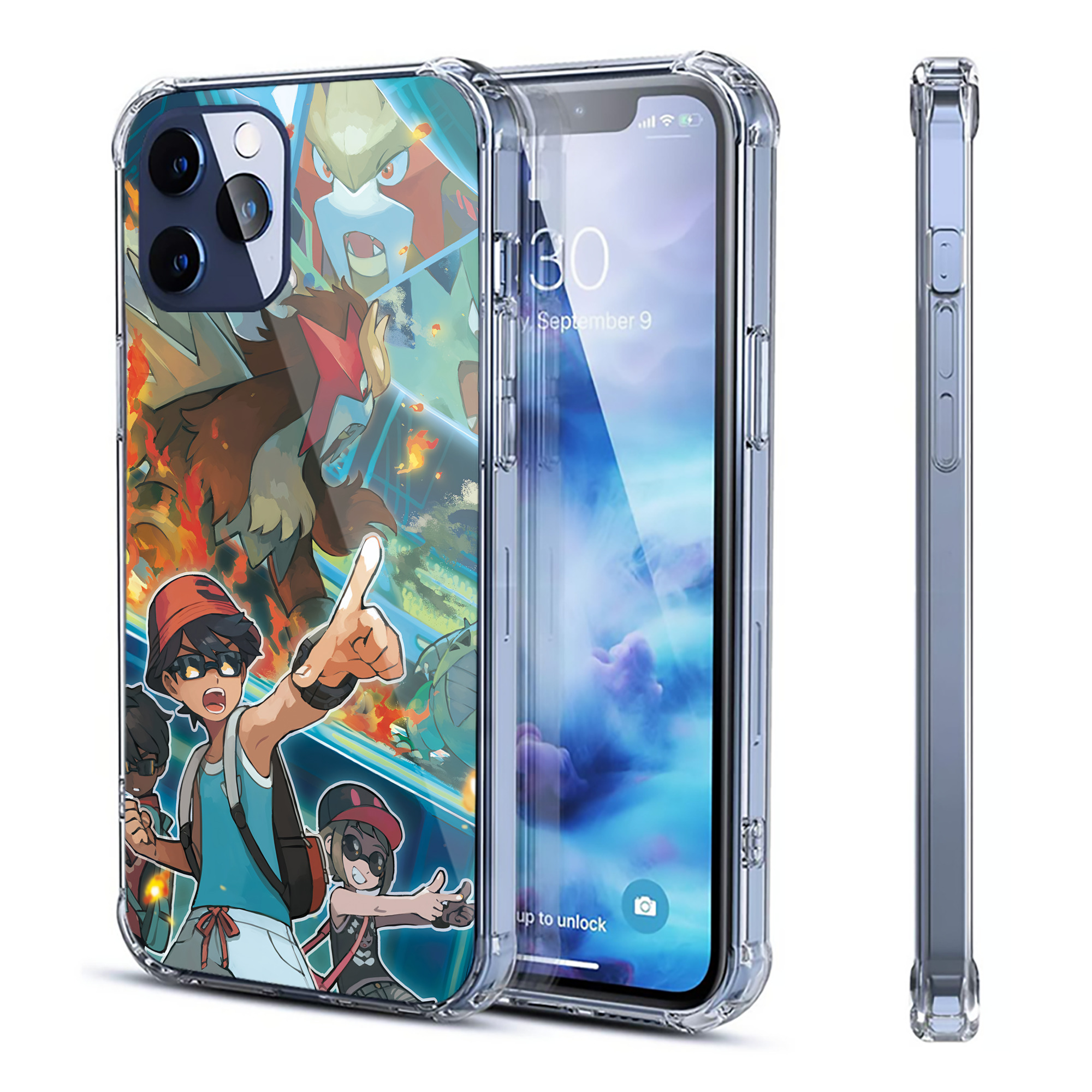 （画像用） ポケットモンスター Pokémon 【iPhone 12シリーズ対応】透明スマホケース（クリアソフトケース）